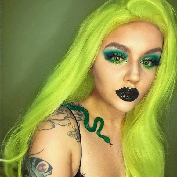 Accessories | 22 Fluorescent Green Straight Lace Front Wig  display picture 3